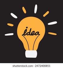 idea bulb light creative contest vector graphic 
