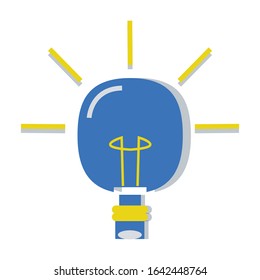 Idea bulb light creative icon