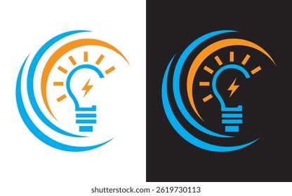 Idea, bulb, light, energy bulb, head, thinking, creative business idea purple color icon Light bulb logo design