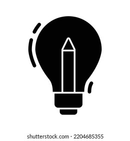 Idea bulb light icon that is suitable for any modern business