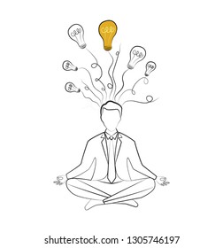 Idea Bulb With man