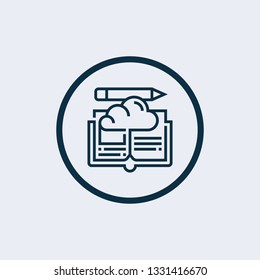 Idea bulb with pen vector icon on white background. Idea bulb with pen modern icon for graphic and web design. Idea bulb with pen icon sign for logo, website, app, ui. Idea bulb with pen flat icon