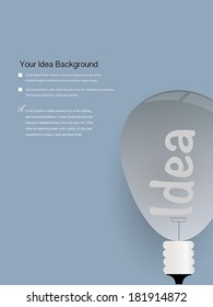 The idea bulb with simple background.