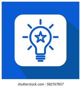 Idea bulb with star vector icon