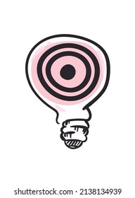 idea bulb with target over white