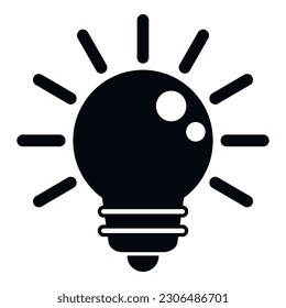 Idea bulb value icon simple vector. Social passion. Core purpose