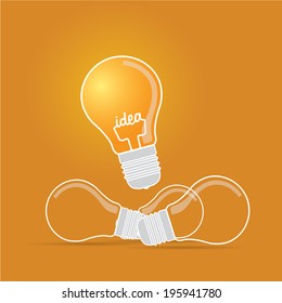 idea bulb vector concept: idea makes you different.