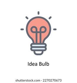 Idea Bulb  Vector  Fill outline Icons. Simple stock illustration stock