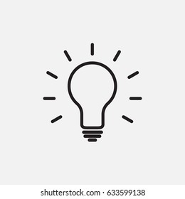 Idea bulb vector icon