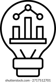 Icono de Vector de la bombilla de la idea. Se puede utilizar para aplicaciones de impresión, móviles y de Web.