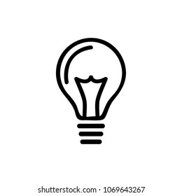 Idea bulb vector icon, creative lamp symbol. Modern, simple flat vector illustration for web site or mobile app