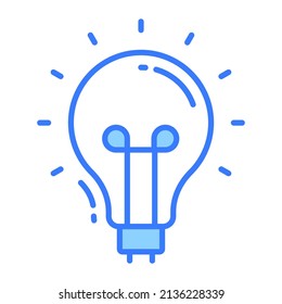 icono vectorial de la bombilla de ideas. Ilustración para diseño gráfico y web.