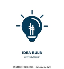 idea bulb vector icon. idea bulb, bulb, light filled icons from flat cryptocurrency concept. Isolated black glyph icon, vector illustration symbol element for web design and mobile apps