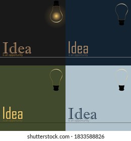 idea bulb vector illustartion,background set abstract wallper (idea is an opportunity)