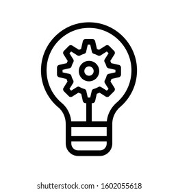 idea bulb vector thin line icon 