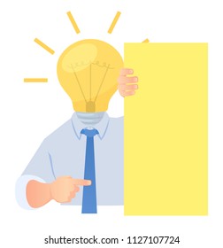 Idea for business. Idea bulb vector illustration. Concept of innovation