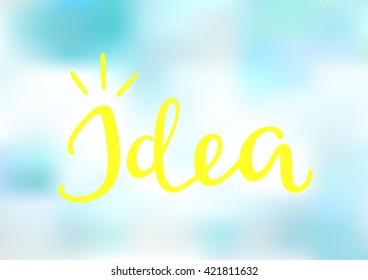 idea, business idea, idea concept, idea icon. Editable vector illustration of fluffy white clouds in a blue sky made using a gradient mesh