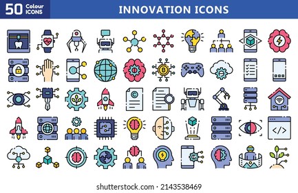 Idea Business Innovation Icon Set. Business Idea, Innovation, Big Idea, Clever Solution Icons. 