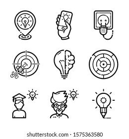 Idea Business Inovation Icon Set