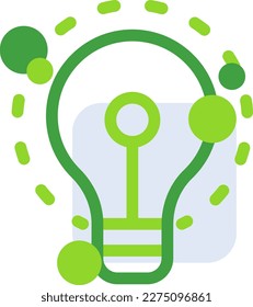 Idea business people icon with green outline style. idea, solution, creative, bulb, light, line, innovation. Vector Illustration