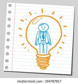 Idea businessman 