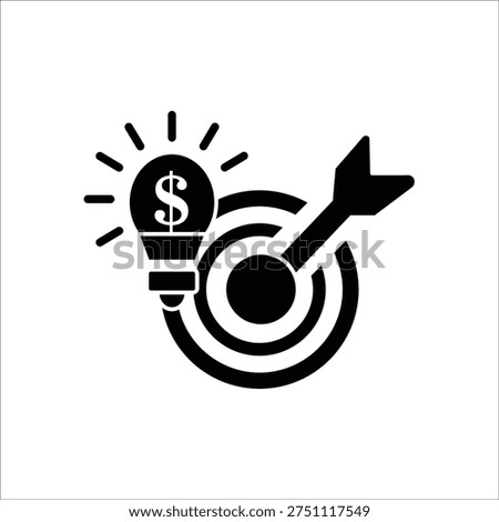 idea bussiness icons. simple solid vector illustration