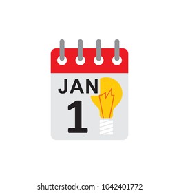 Idea Calendar Logo Icon Design