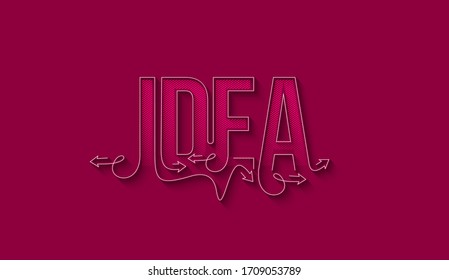Idea Calligraphic line art Text banner poster vector illustration Design.
