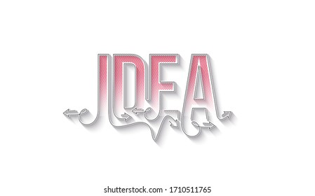 Idea Kalligrafische Linie Kunst Text Banner Poster Vektorillustration Illustration Design.