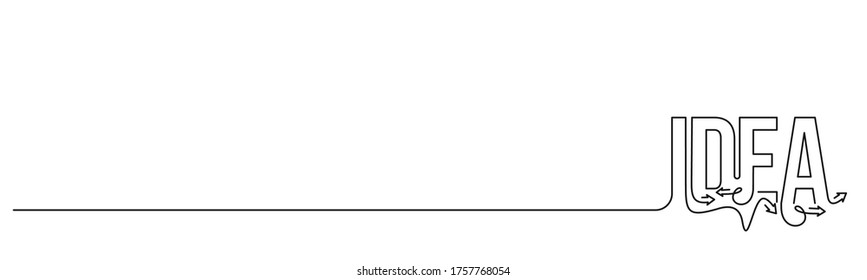 Idea Calligraphic line art Text banner poster vector illustration Design.