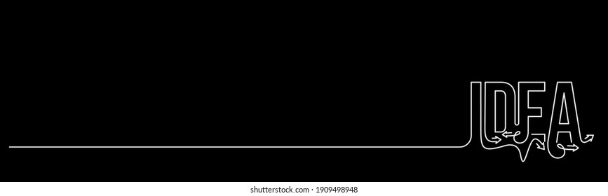 Idea Calligraphic line art Text banner poster vector illustration Design.