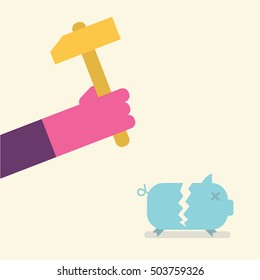 idea cartoon concept vector, flat style