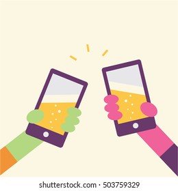 idea cartoon concept vector, flat style
