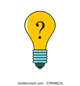 Idea cartoon icon isolated on a white background