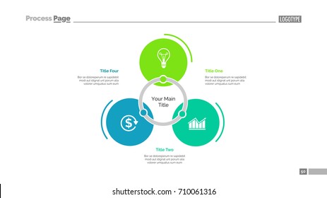 Idea Chart Three Parts Slide Template Stock Vector (Royalty Free ...