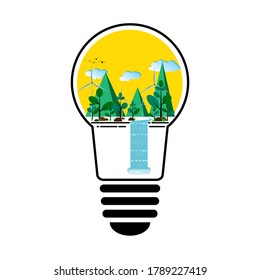 the idea with the city and forest are saving