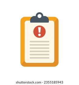Idea clipboard icon flat vector. Creative bulb. Think mind isolated
