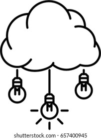 idea cloud outline icon