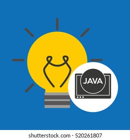 idea code web program java vector illustration eps 10