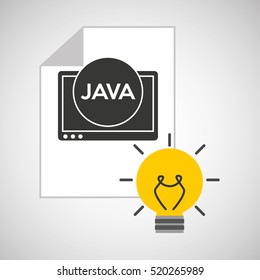 idea code web program java vector illustration eps 10