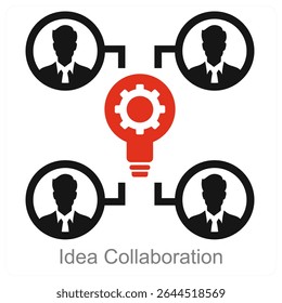 Idea Collaboration vector icon concept design