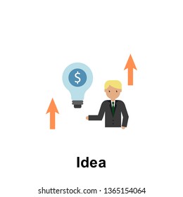 Idea color icon. Element of business illustration. Premium quality graphic design icon. Signs and symbols collection icon for websites, web design, mobile app