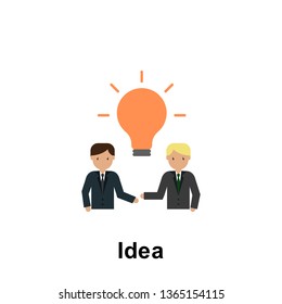 Idea color icon. Element of business illustration. Premium quality graphic design icon. Signs and symbols collection icon for websites, web design, mobile app