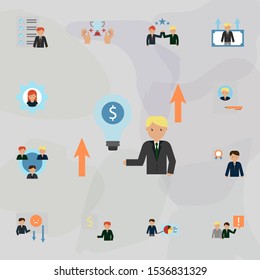 Idea color icon. Universal set of business for website design and development, app development