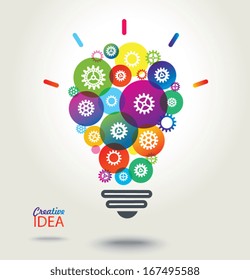 IDEA. Colorful  conceptual background.
