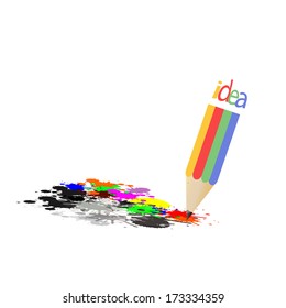Idea colorful paint