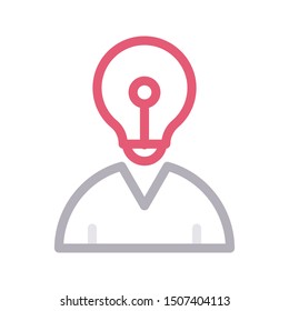 idea colour line vector icon
