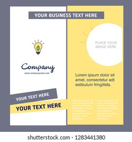 Idea Company Brochure Template. Vector Busienss Template