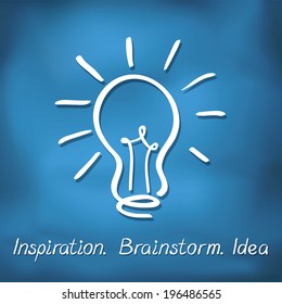 Idea concept background with light bulb