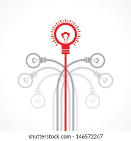Idea concept with bulb stock vector